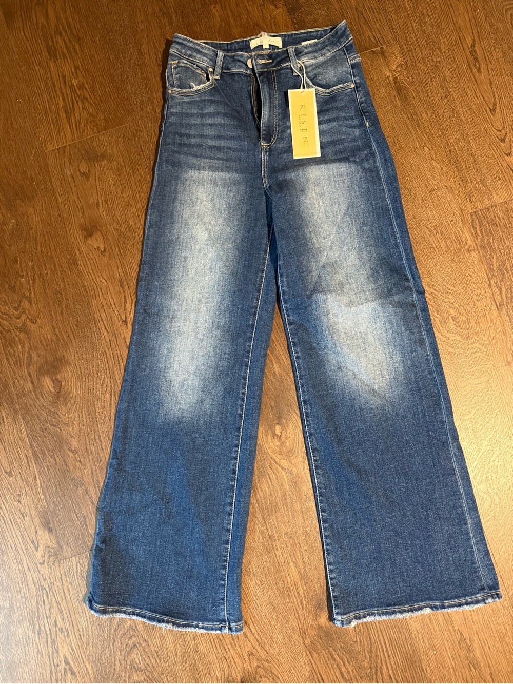 High-Rise Wide-Leg Jeans in Faded Blue